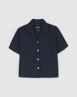 Cocktails For The Girls Shirt - Crispy Seersucker - Navy (Women)