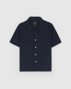 Cocktail Shirt - Crispy Seersucker - Navy