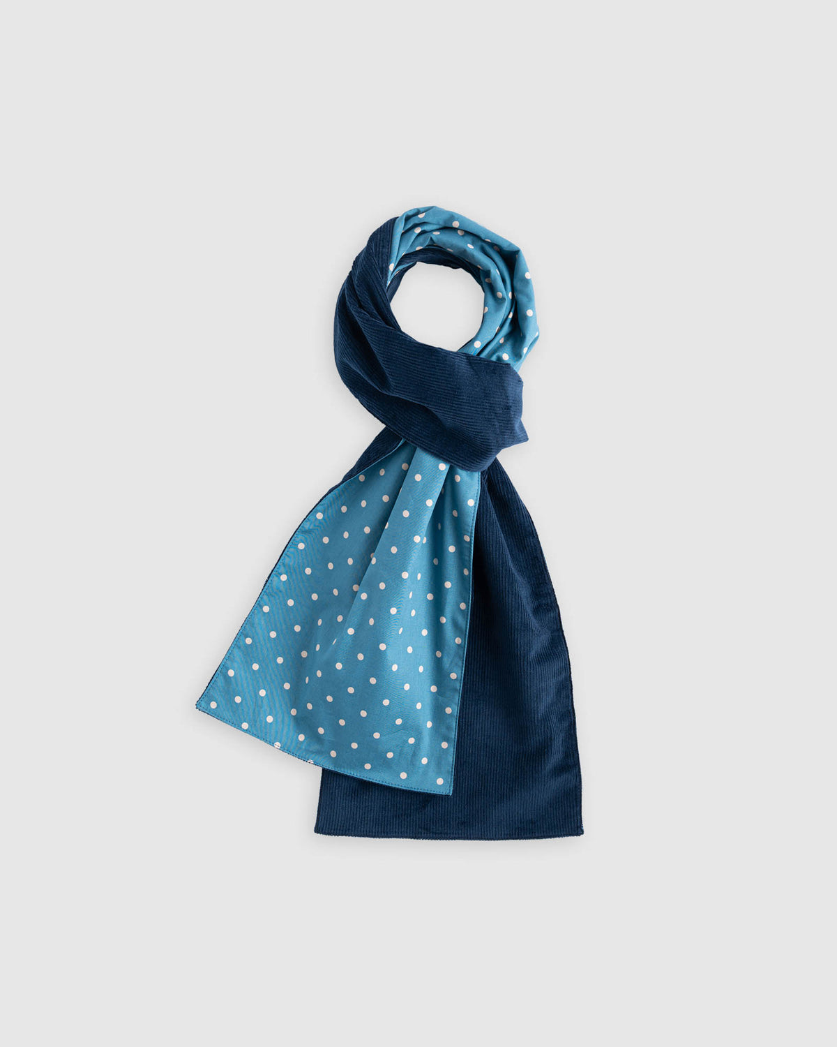 Cord and Woven Scarf - Diesel Mix