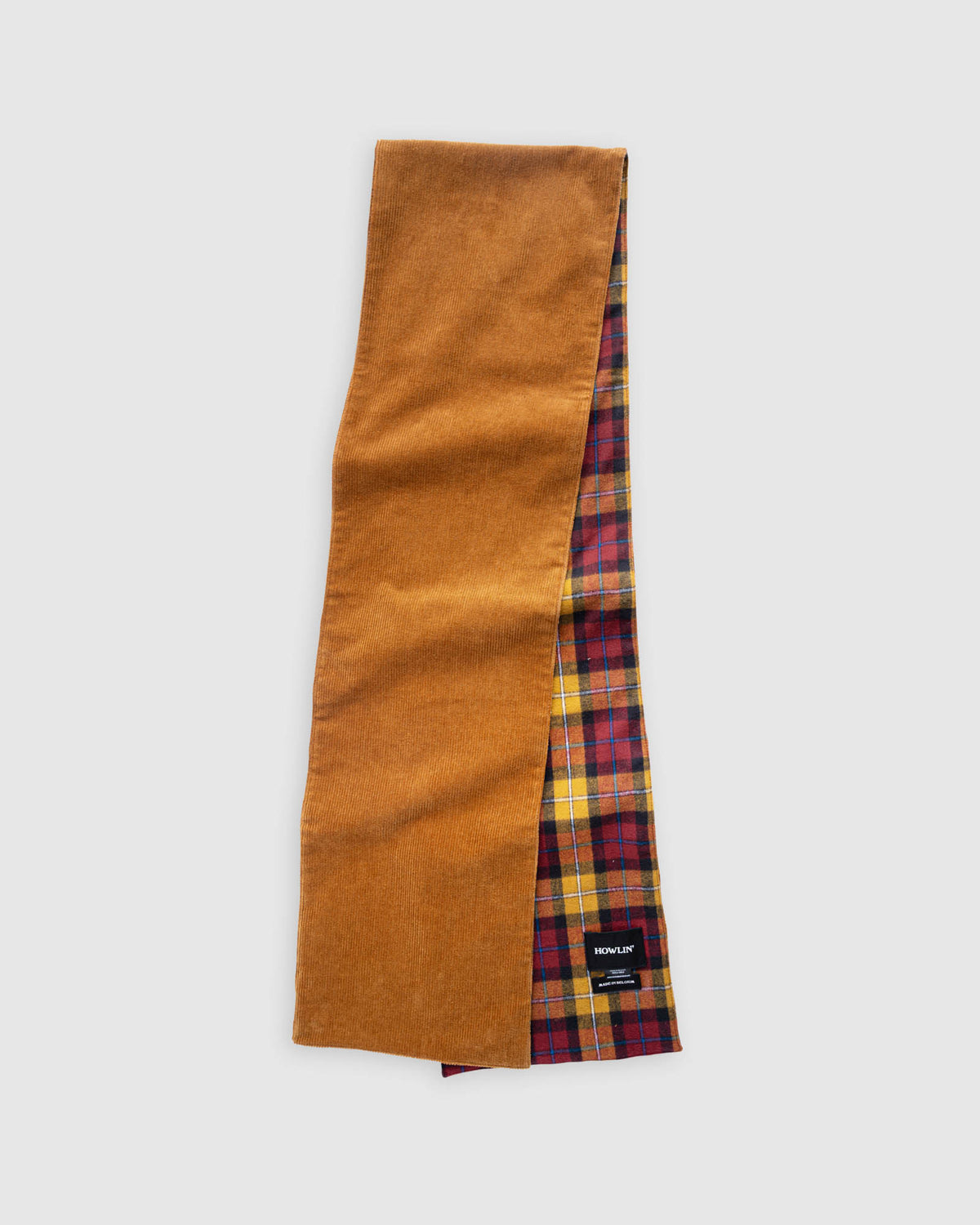 Cord and Woven Scarf - Yellow Mix