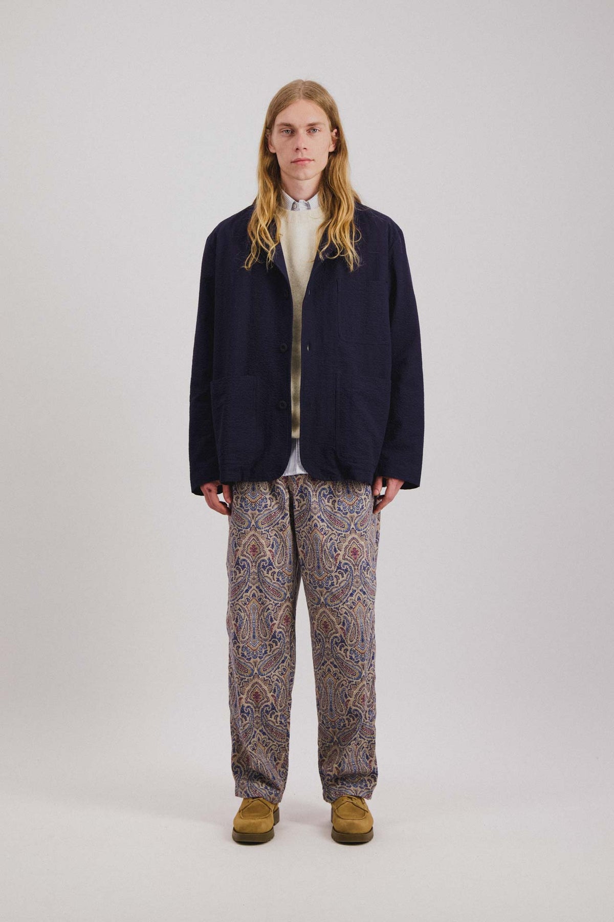 Cosmic Blazer - Seersucker - Navy