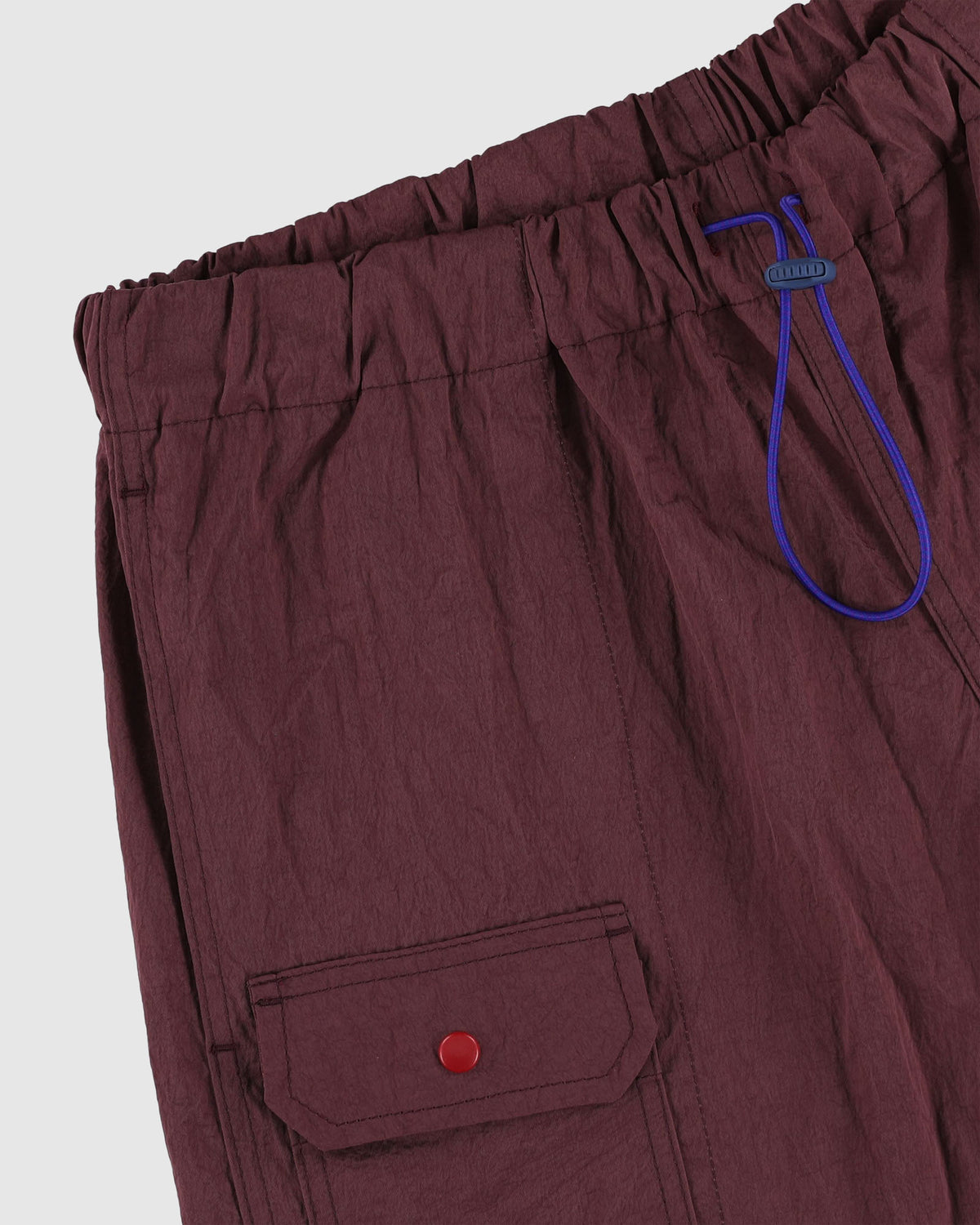 Doppler Effect Shorts - Grungy Japanese Nylon Twill - Burgundy