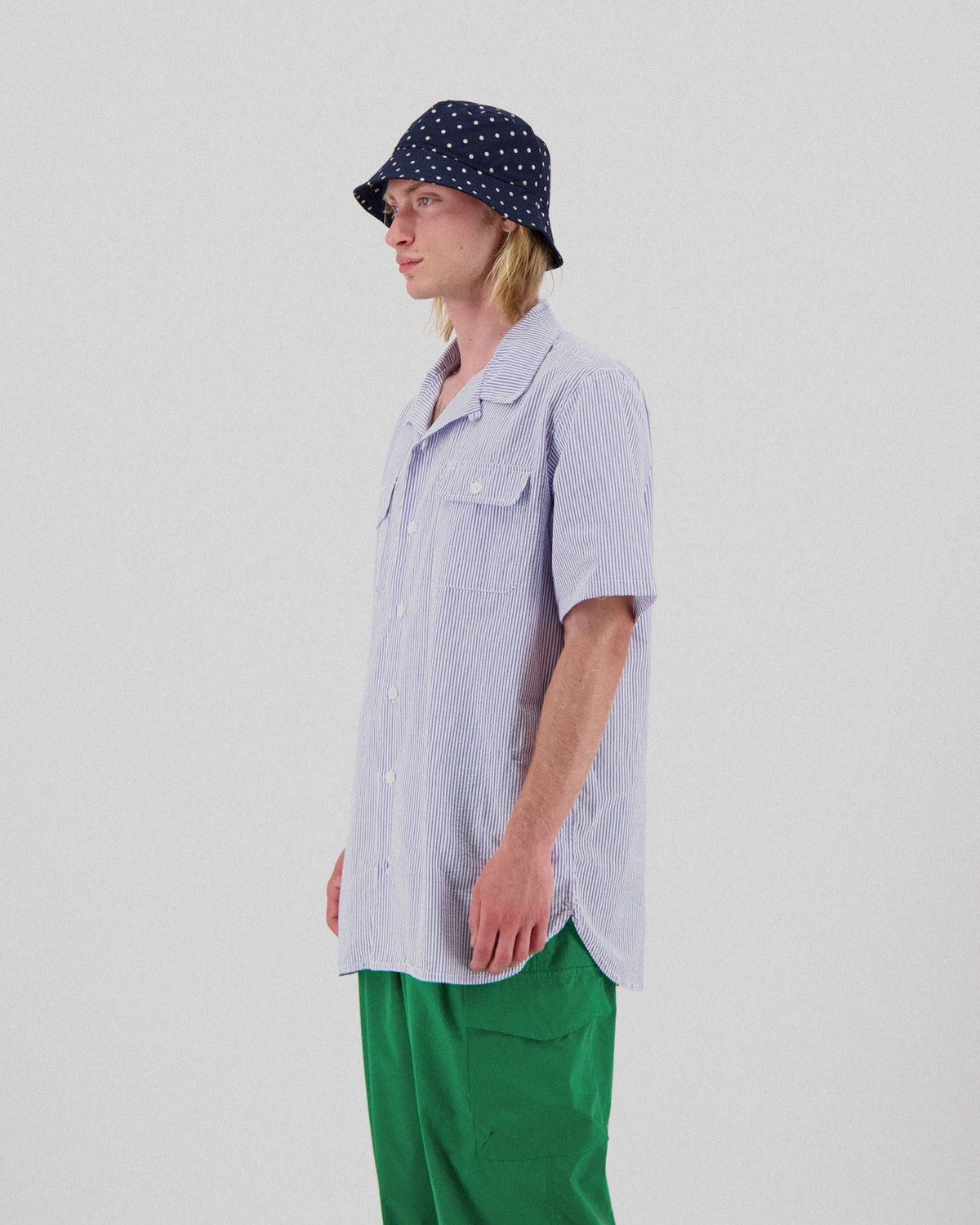 Dream On Dreamer Hat - Japanese Polka Dots - Navy