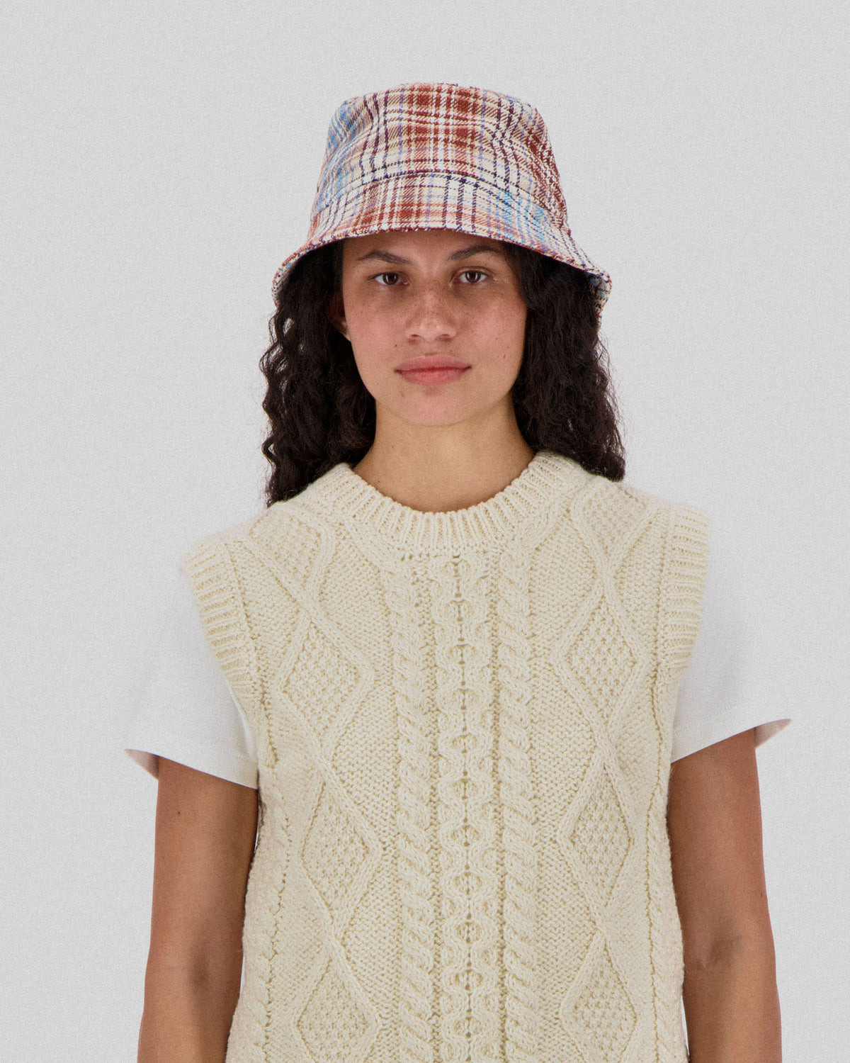 Dream On Dreamer Hat - Japanese Twill Check - Sand