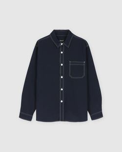 Everyday Shirt - Navy Seersucker