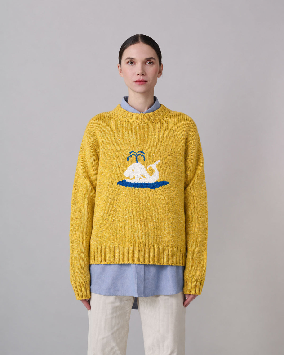 Floating Smiling Whale - Lemon (Women)