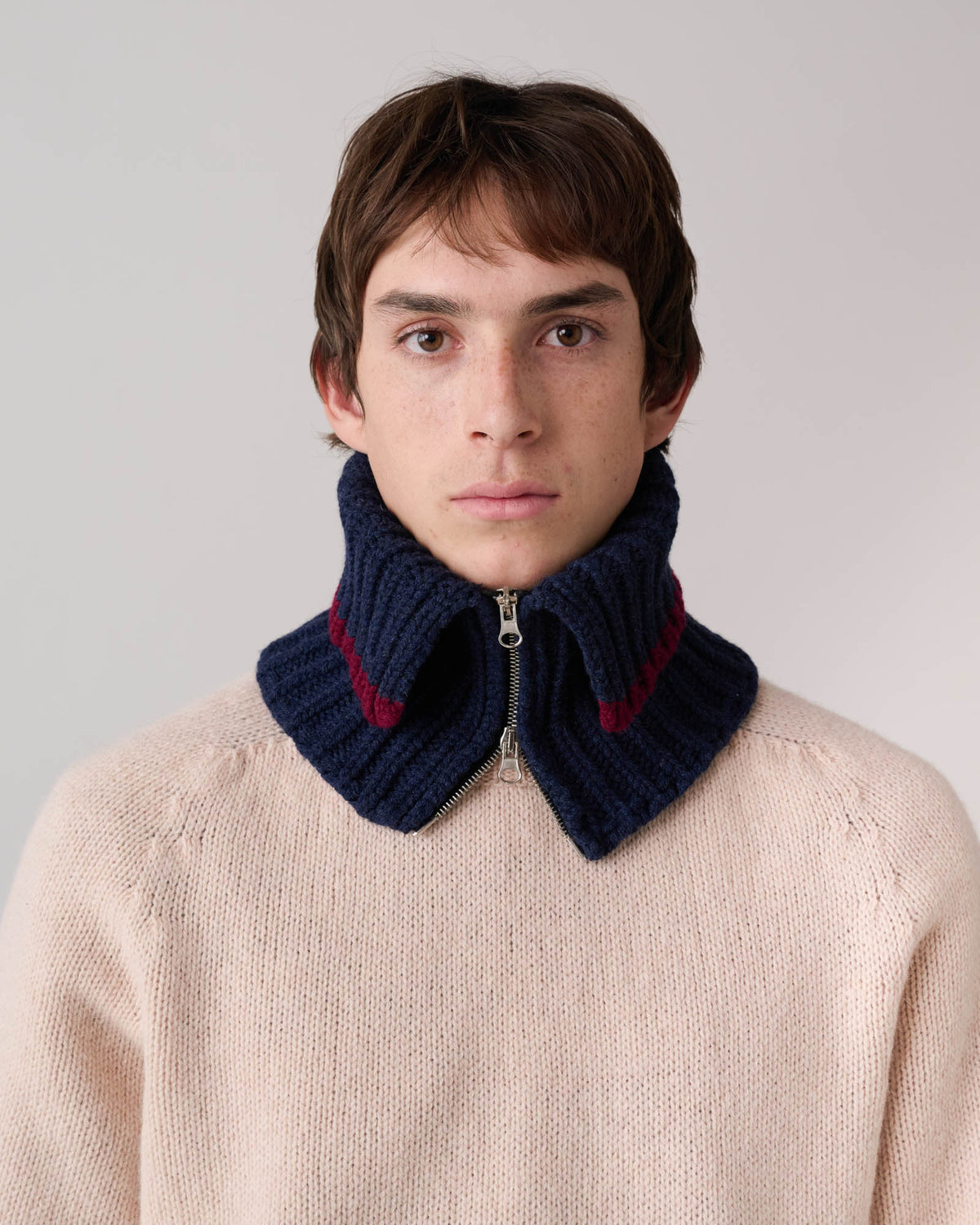 Future Zipper Collar - Navy