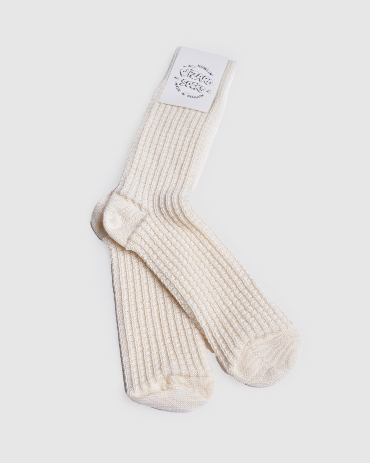 Fuzzy Waffle Socks - Ecru