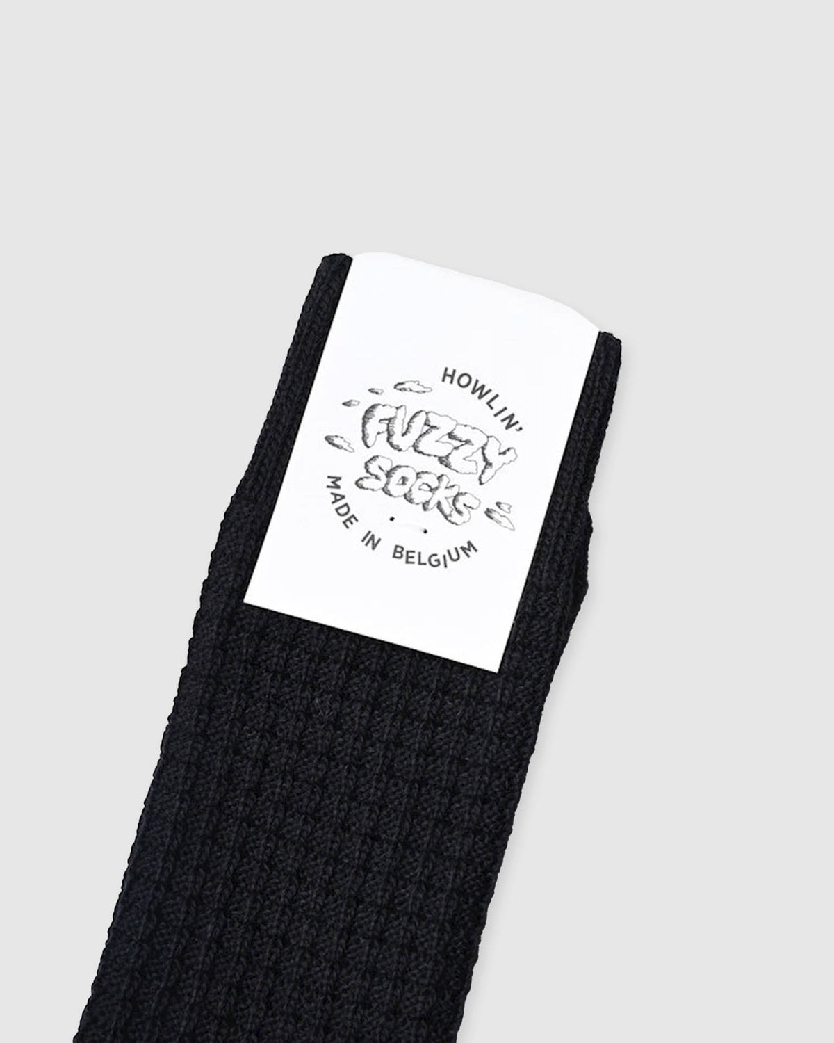 Fuzzy Waffle Socks - Black