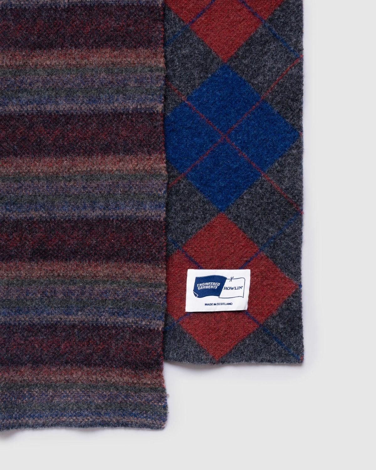 Howlin' x Engineered Garments - Argyle Mixed Scarf