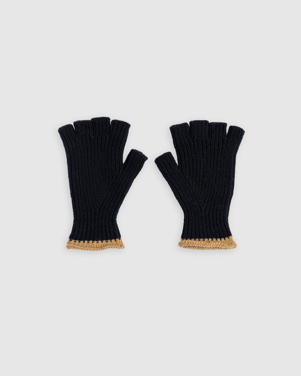 Lost My Fingers Ribbed Gloves - Black