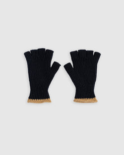Lost My Fingers Ribbed Gloves - Black