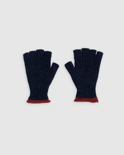 Lost My Fingers Ribbed Gloves - Indigo