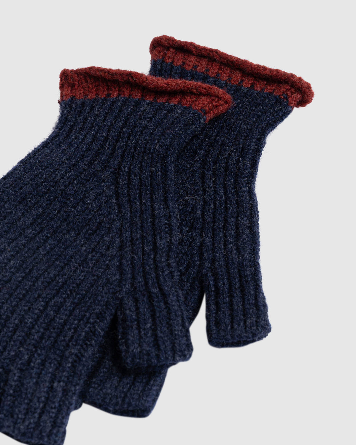 Lost My Fingers Ribbed Gloves - Indigo