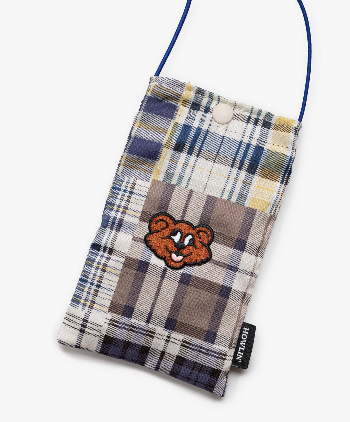 Magic Pouch Bag - Shaggy Bear - Blue Madras Mix