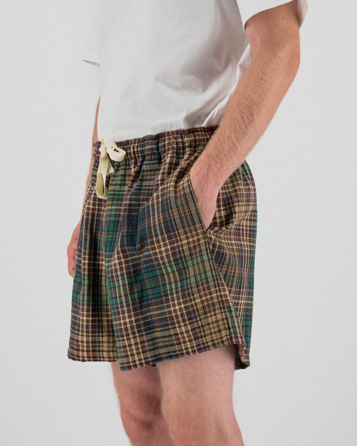 Magic Shorts - Japanese Twill Check - Brown