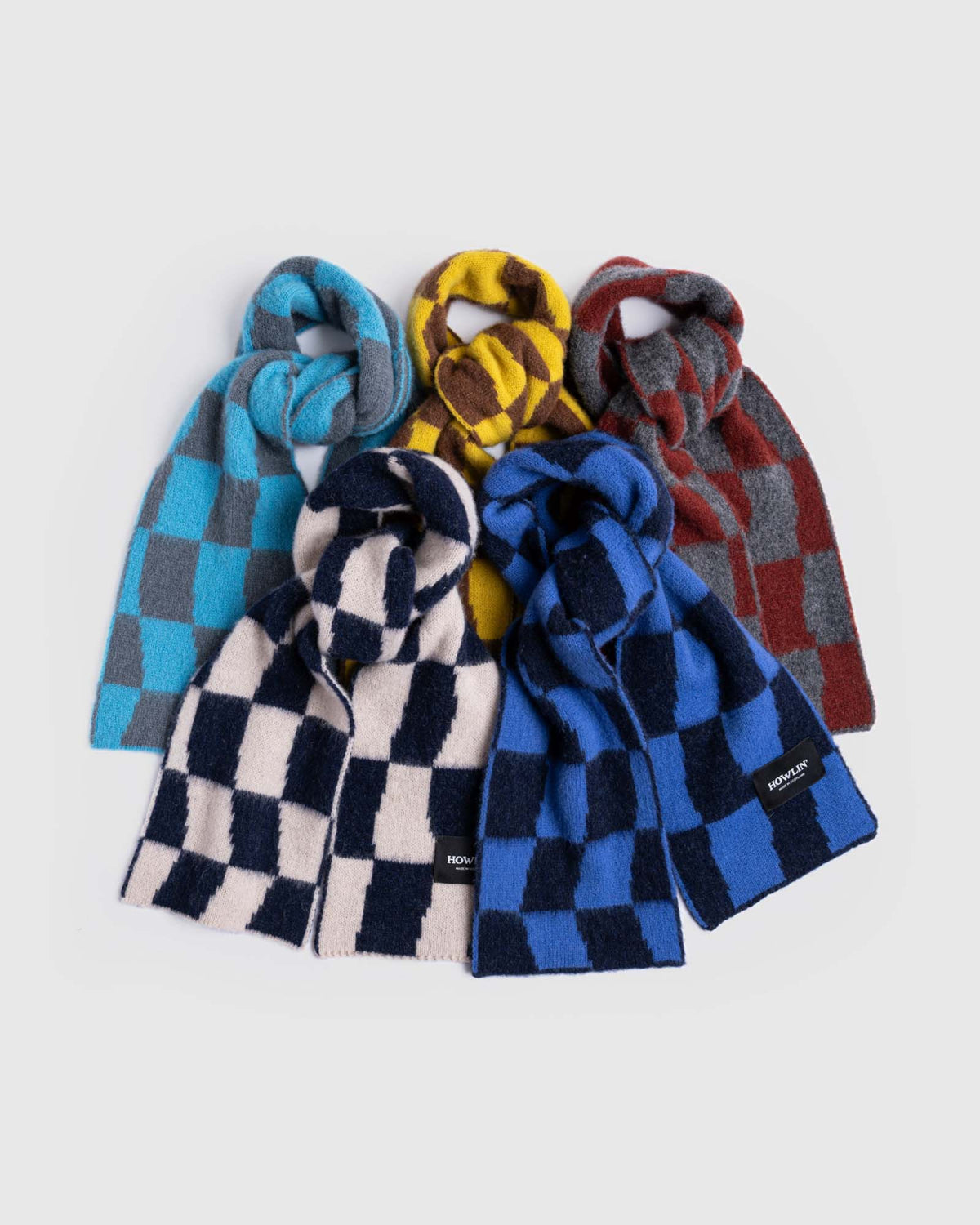 Mini Checkerboard Scarf - Rusty