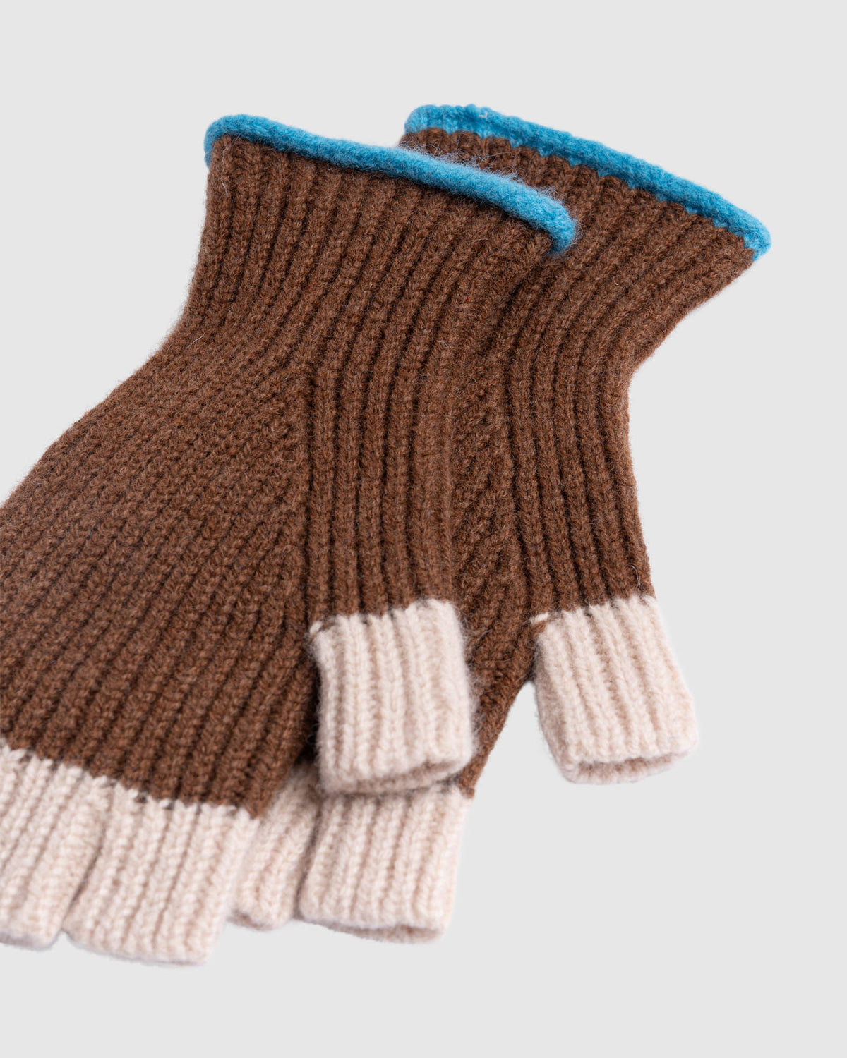 No Fingers In There Ribbed Gloves - Wood
