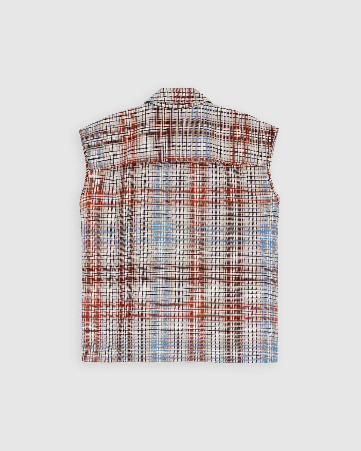 No More Sleeves Shirt - Japanese Twill Check - Sand