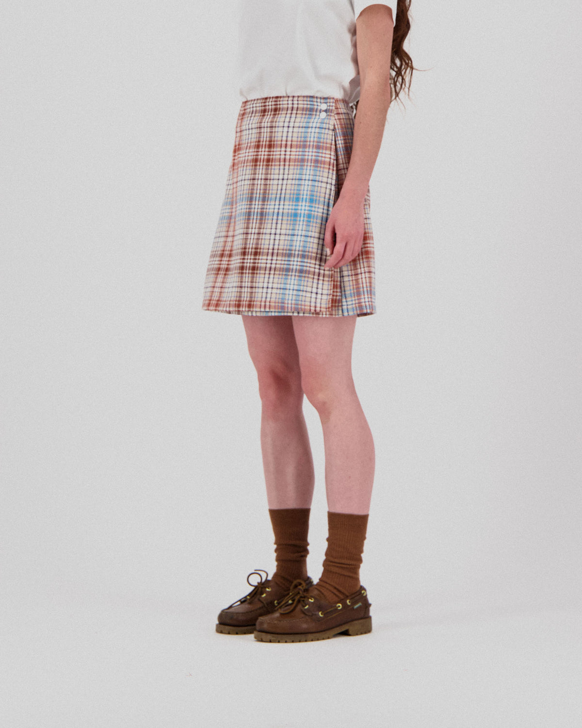 Safe Skirt - Japanese Twill Check - Sand (Women)