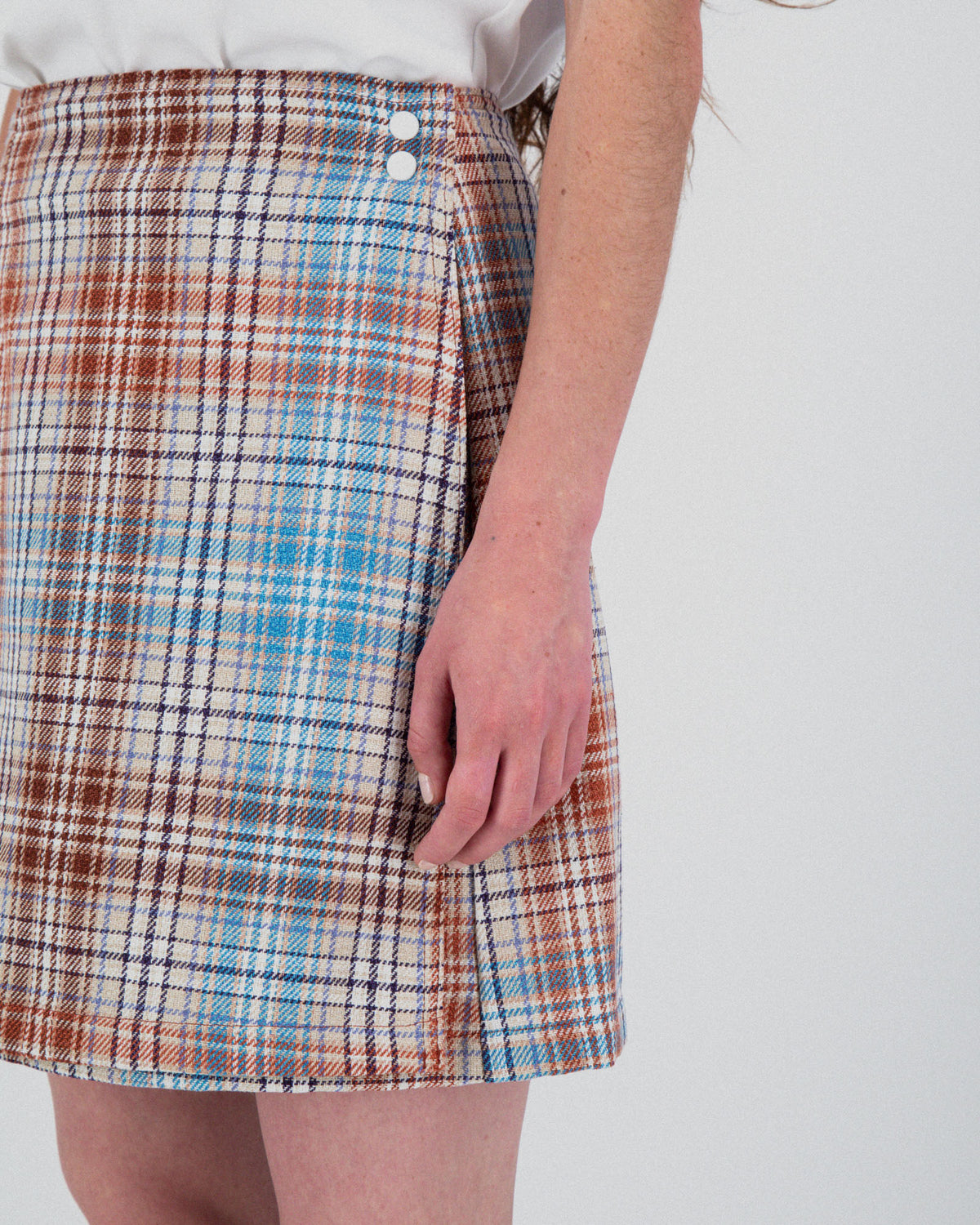 Safe Skirt - Japanese Twill Check - Sand (Women)