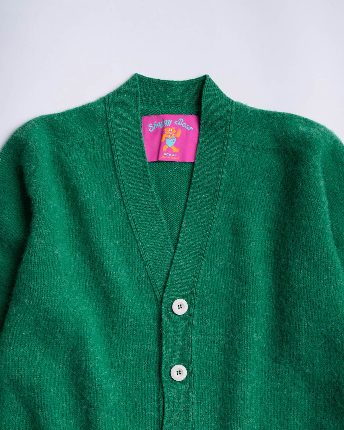Shaggy Bear Cardigan - Greendream