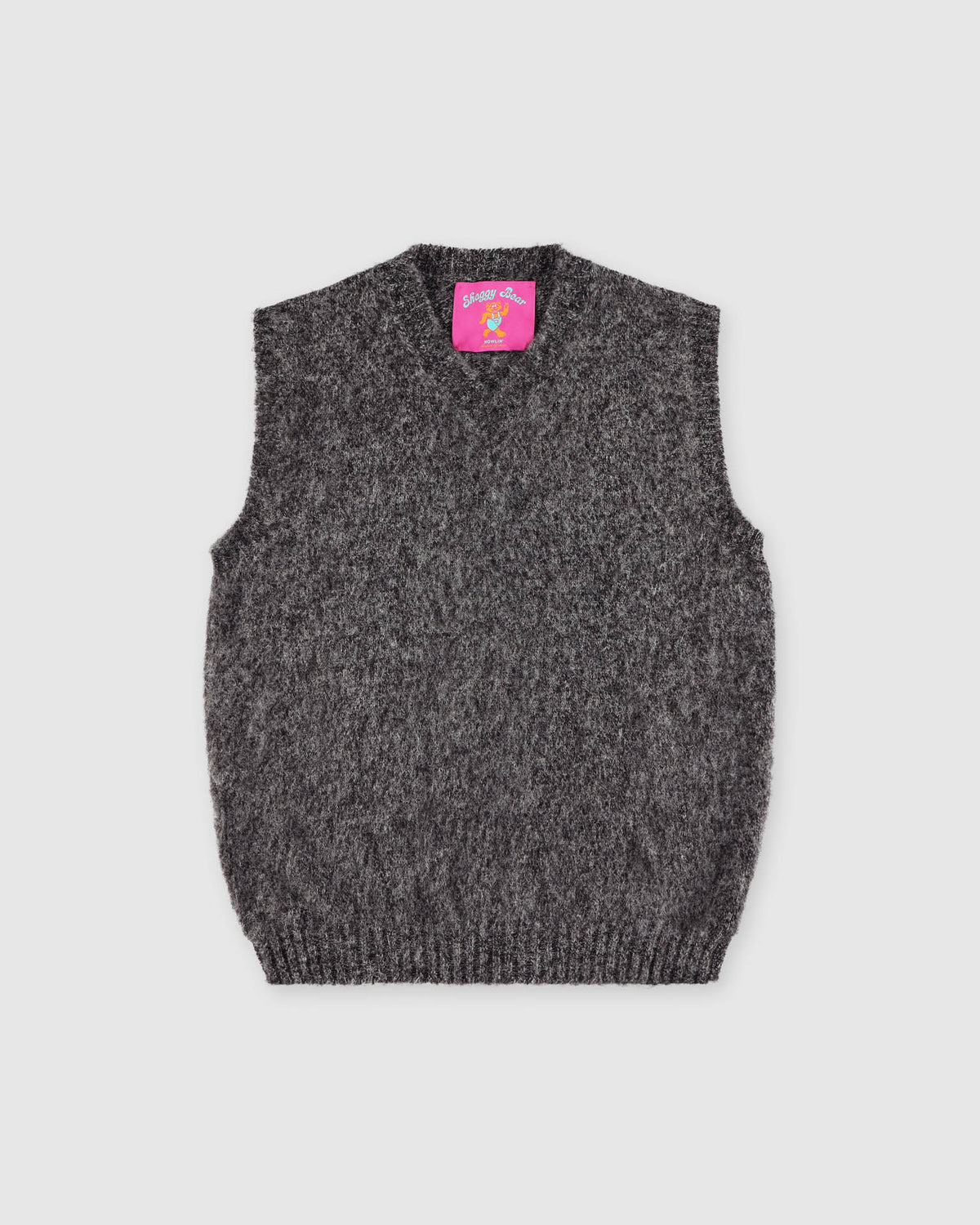 Shaggy Bear Slipover - Black Melange