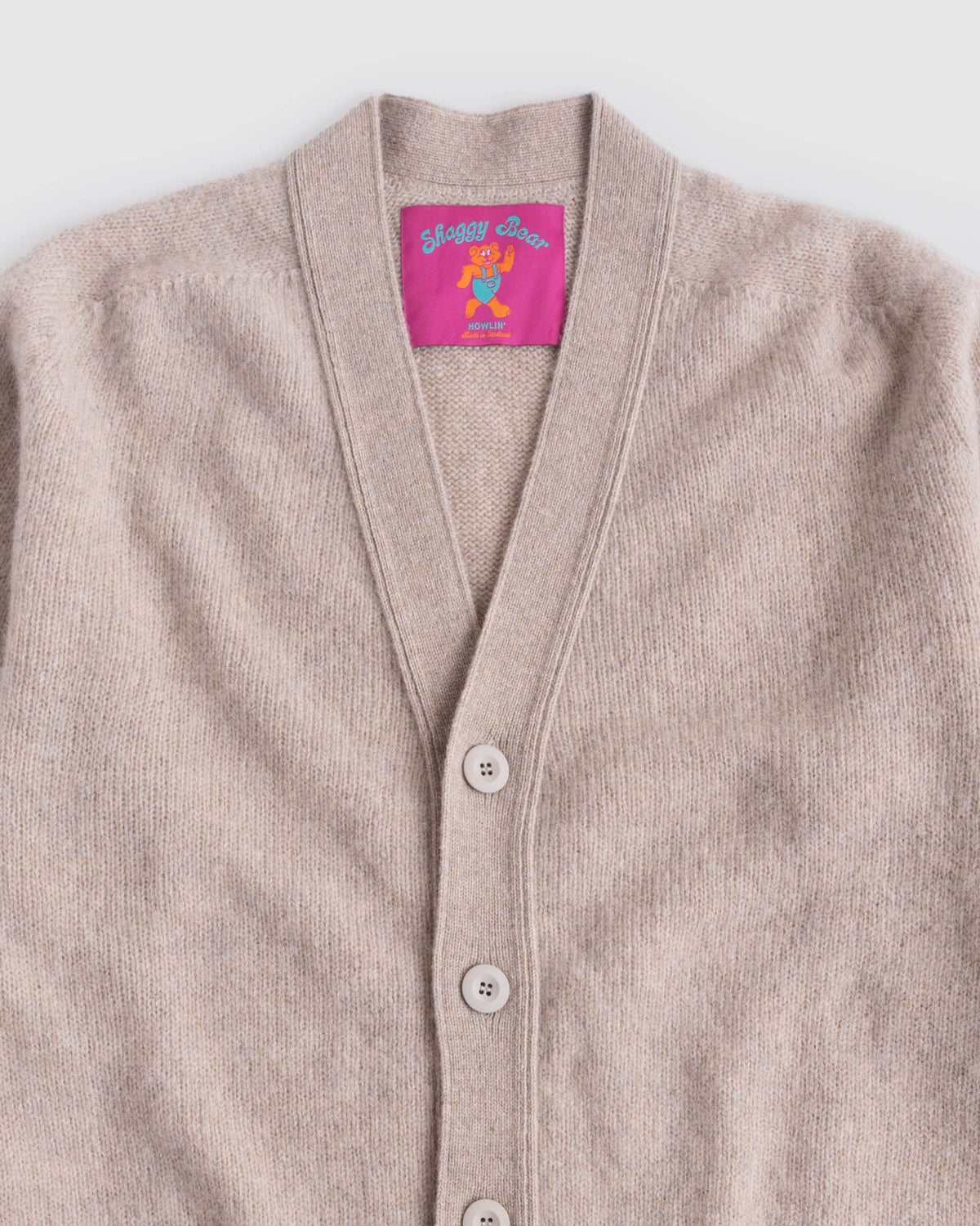 Shaggy Bear Cardigan - Biscuit