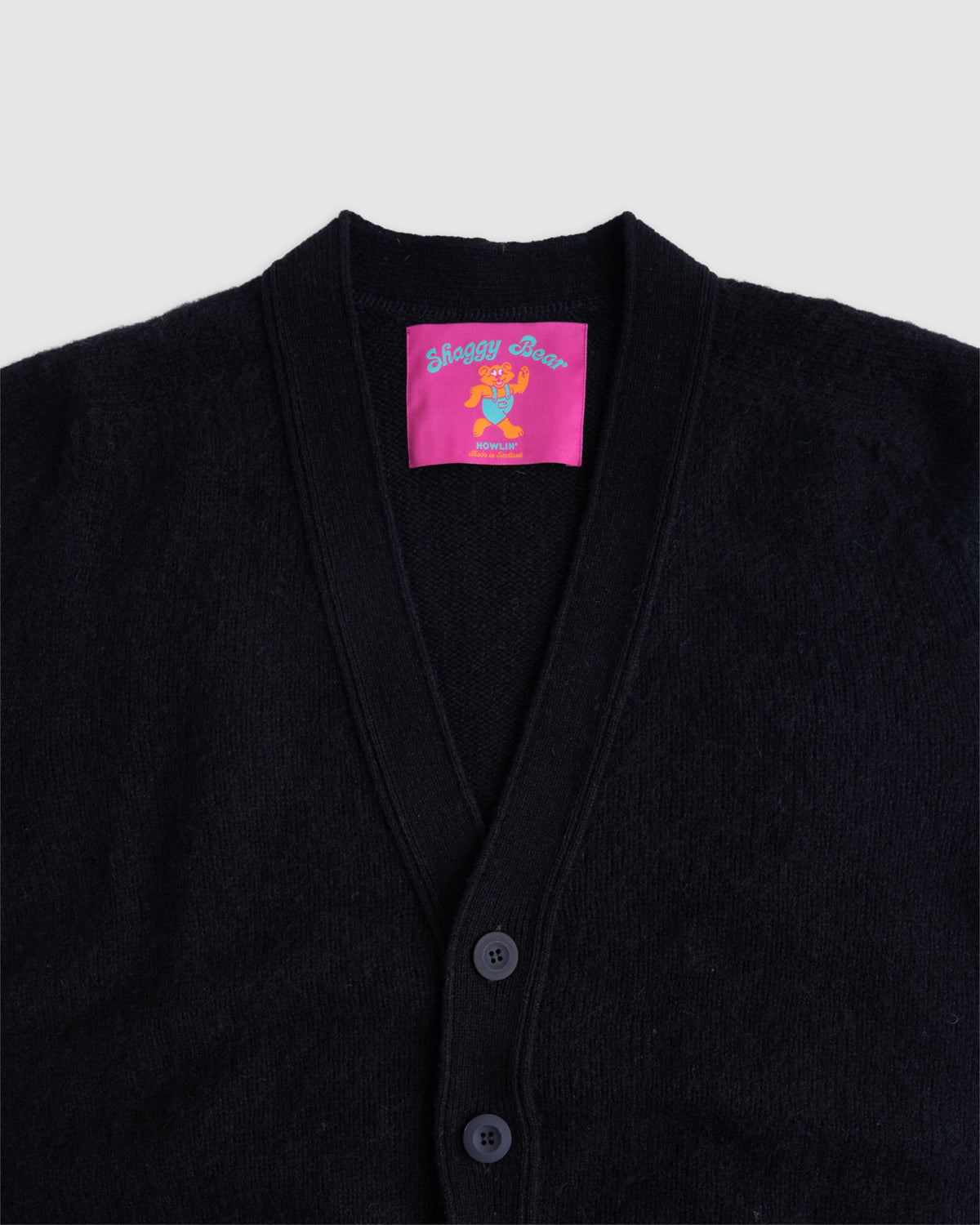 Shaggy Bear Cardigan - Black