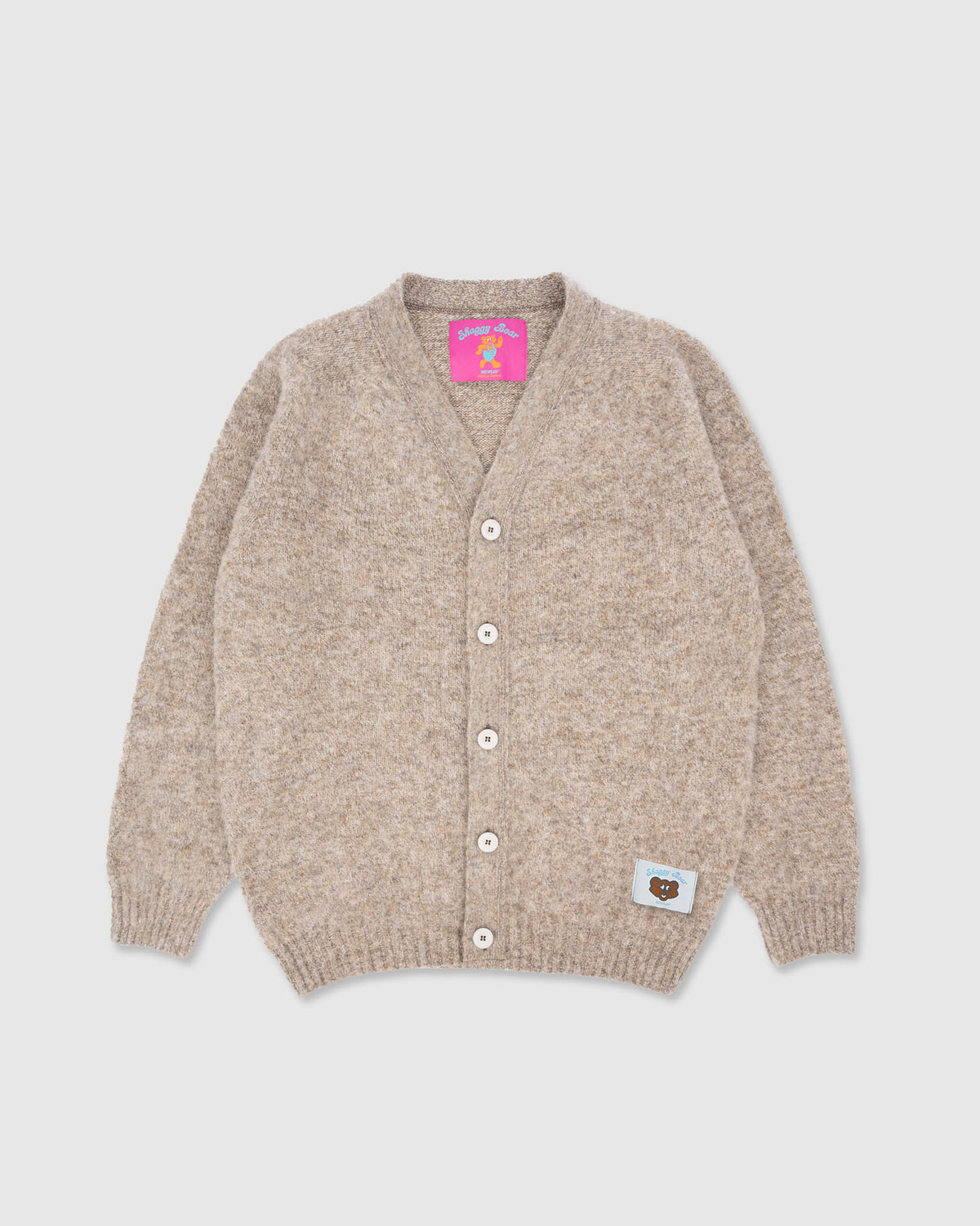 Shaggy Bear Cardigan - Mixed Shrooms