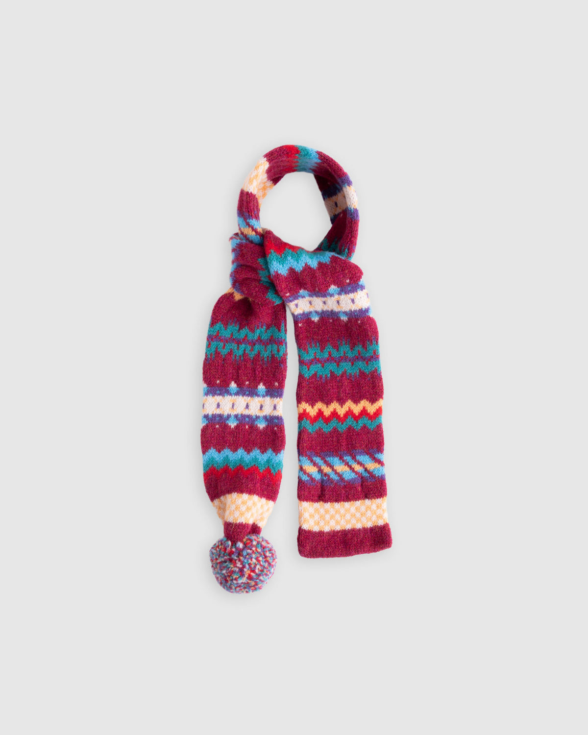Small Woolen Wonder Scarf - Cherry Glow