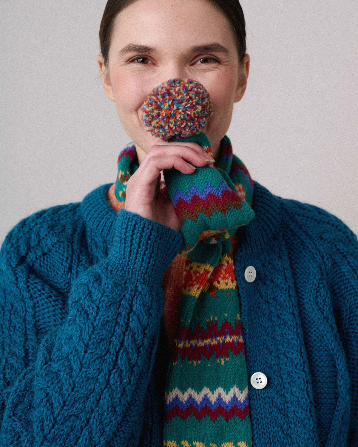 Small Woolen Wonder Scarf - Strange Green