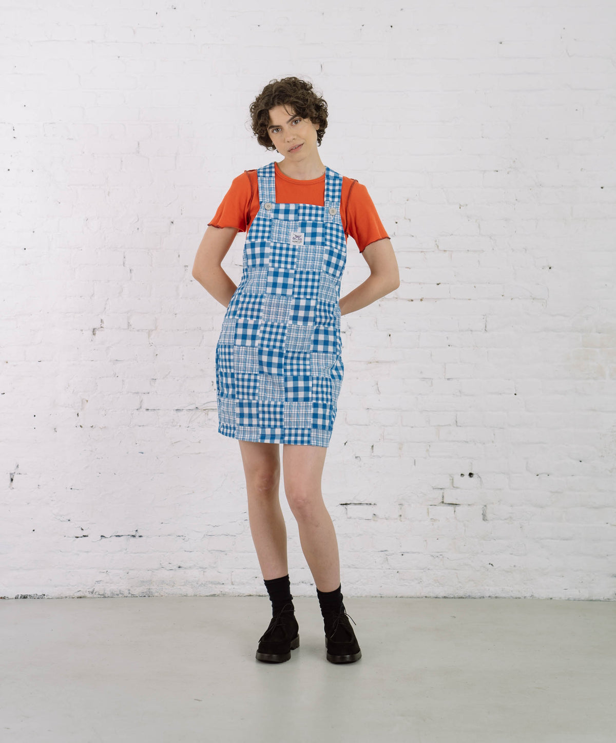 Cosmic Dress - Blue Madras Patchwork (Women)